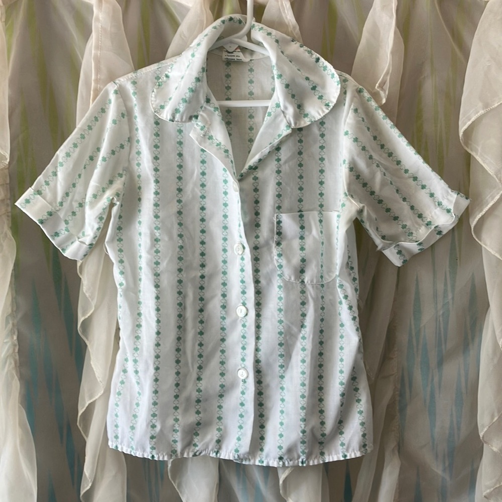 Vintage Official GIRL SCOUT Button Down Shirt Size: 8